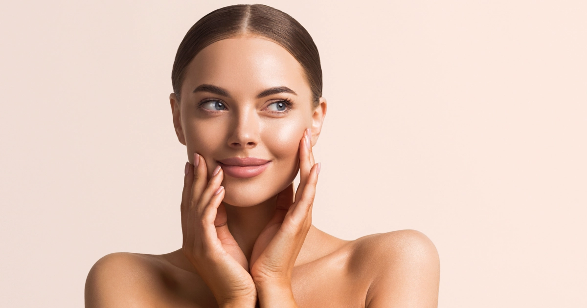 Woman with glowing skin after Sofwave treatment in Oceanport, NJ
