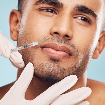 Handsome Man Receiving Botox Injection | Synergy Wellness MediSpa in Red Bank, NJ