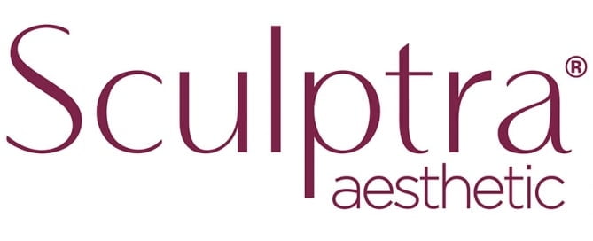 a close-up of a logo - Sculptra Aesthetic Logo | Synergy Wellness MediSpa in Oceanport, NJ