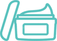 a blue line drawing of a cream container | Synergy Wellness and Medispa | Oceanport, NJ